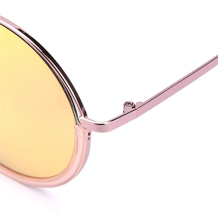 Rose gold vintage round sunglasses  (4)